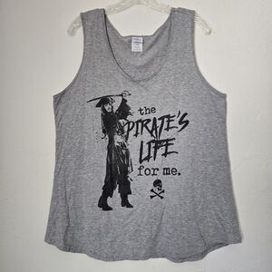 Grey Pirate's Life For Me Tank Sz XXL